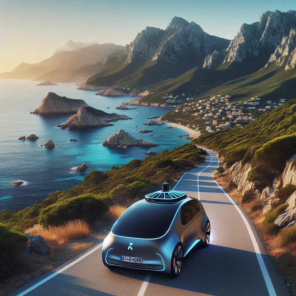 Véhicule autonome 'Cybercab' en Corse