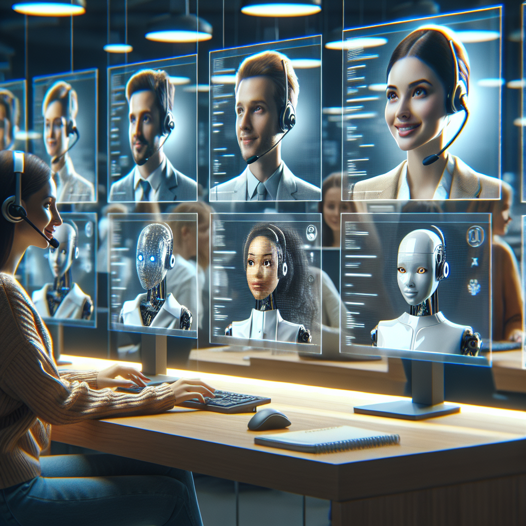 Centre de service client avec des chatbots IA