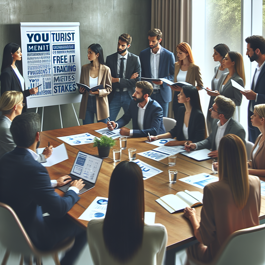 Professionnels du marketing discutant du changement de marque.
