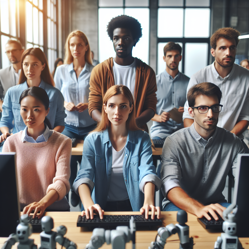 Équipe en formation sur l'automatisation