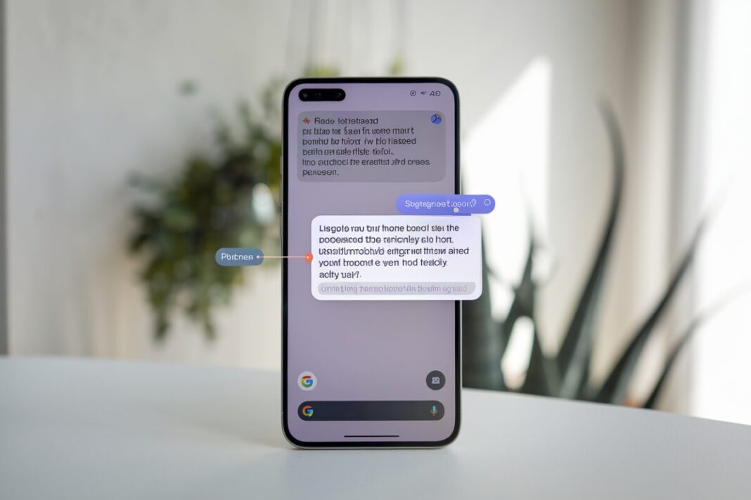 Découvrez comment Circle to Search et Google Lens révèlent les spams qui échappent à votre vigilance Écran de smartphone avec analyse Google Lens