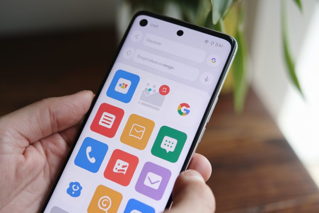 Google Messages sort l'artillerie lourde avec trois nouveautés qui changent tout Nouvelle interface de Google Messages sur un smartphone moderne.