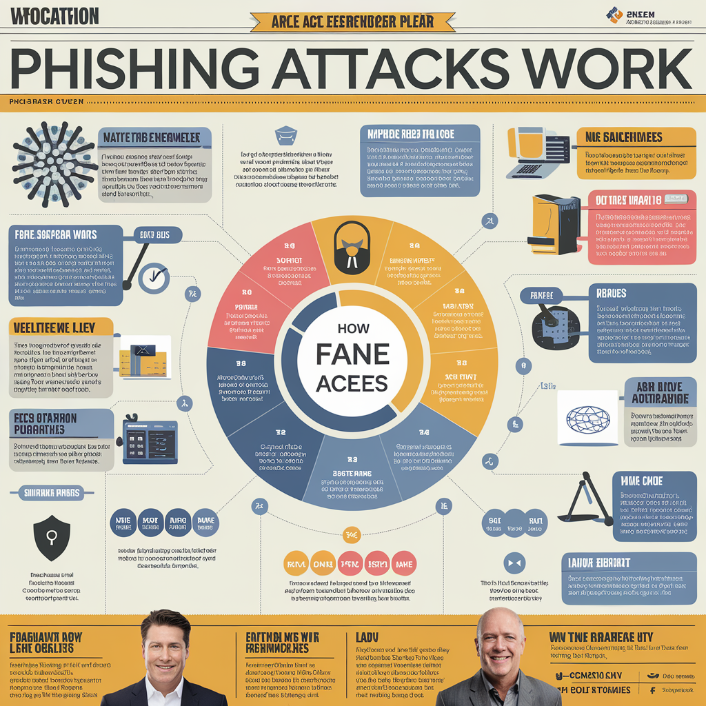 Infographie sur le fonctionnement des attaques de phishing