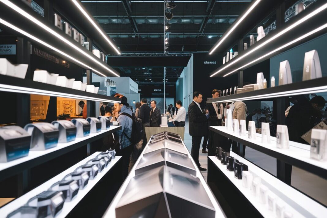 Présentation de design d'emballage moderne Designs innovants d'emballages modernes à une foire commerciale