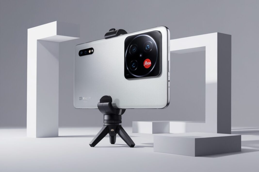 Xiaomi 17 Ultra et son module Leica Xiaomi 17 Ultra avec capteur Leica en gros plan