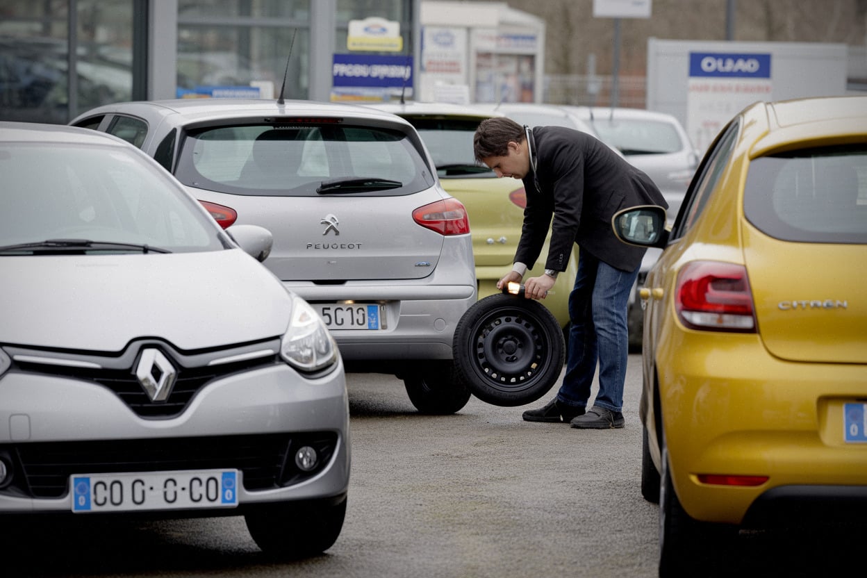Citadines d’occasion françaises inspectées sur un parc automobile récent