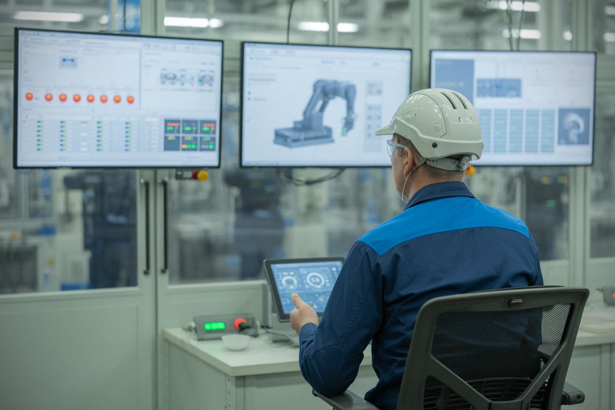Salle de contrôle d’usine intelligente pilotée par IA