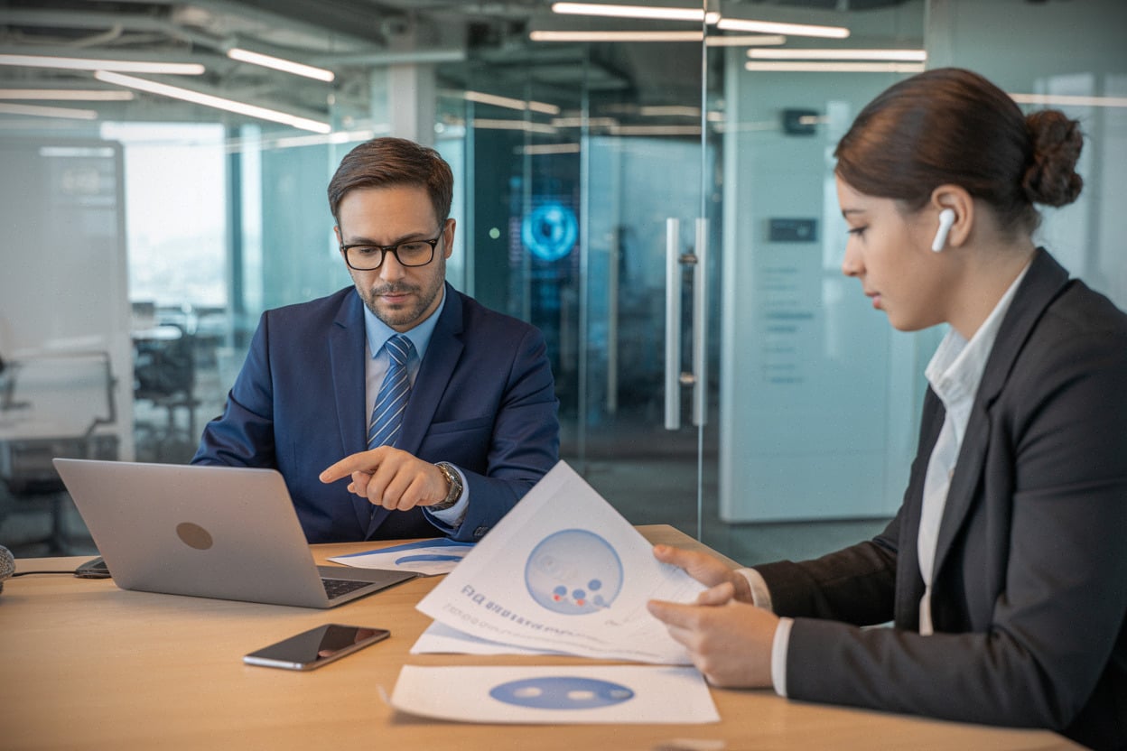 Adoption professionnelle des assistants IA dans une salle de réunion moderne