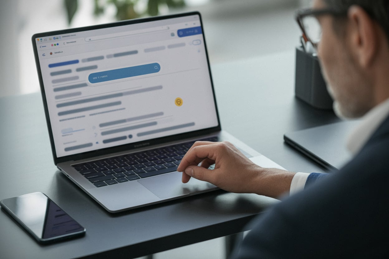 Onglet Web Google utilisé pour contourner AI Overviews