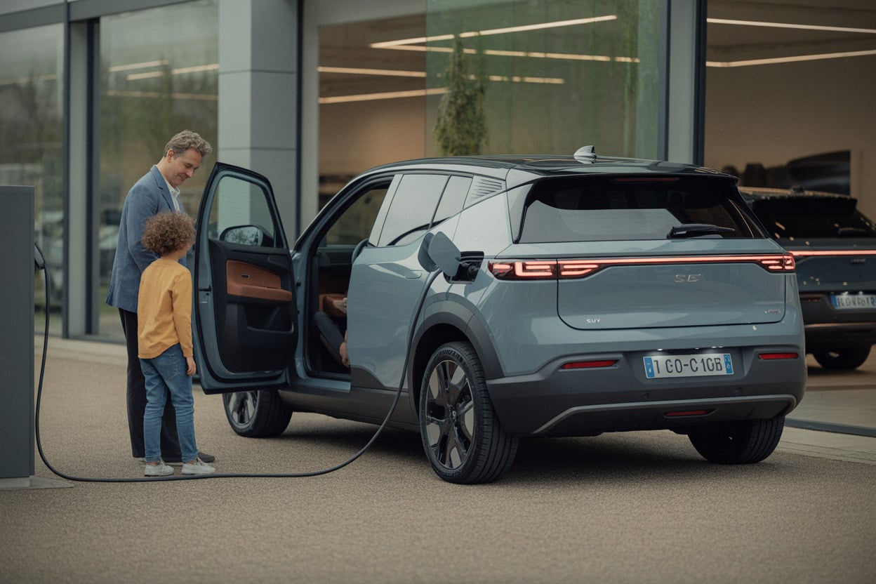 SUV électrique compact adapté aux familles en leasing social
