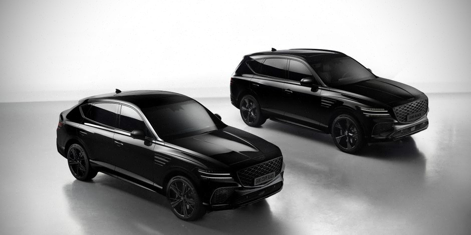 Design du Genesis GV90 électrique dans un studio automobile moderne